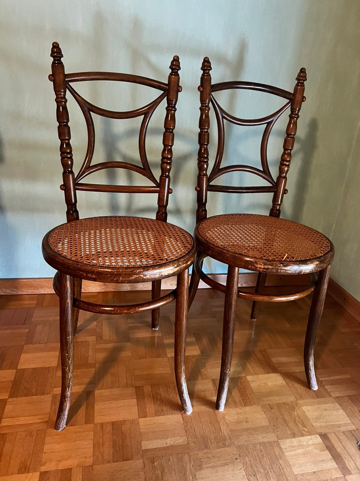 2 mooie kamerstoelen met rotan, Ophalen