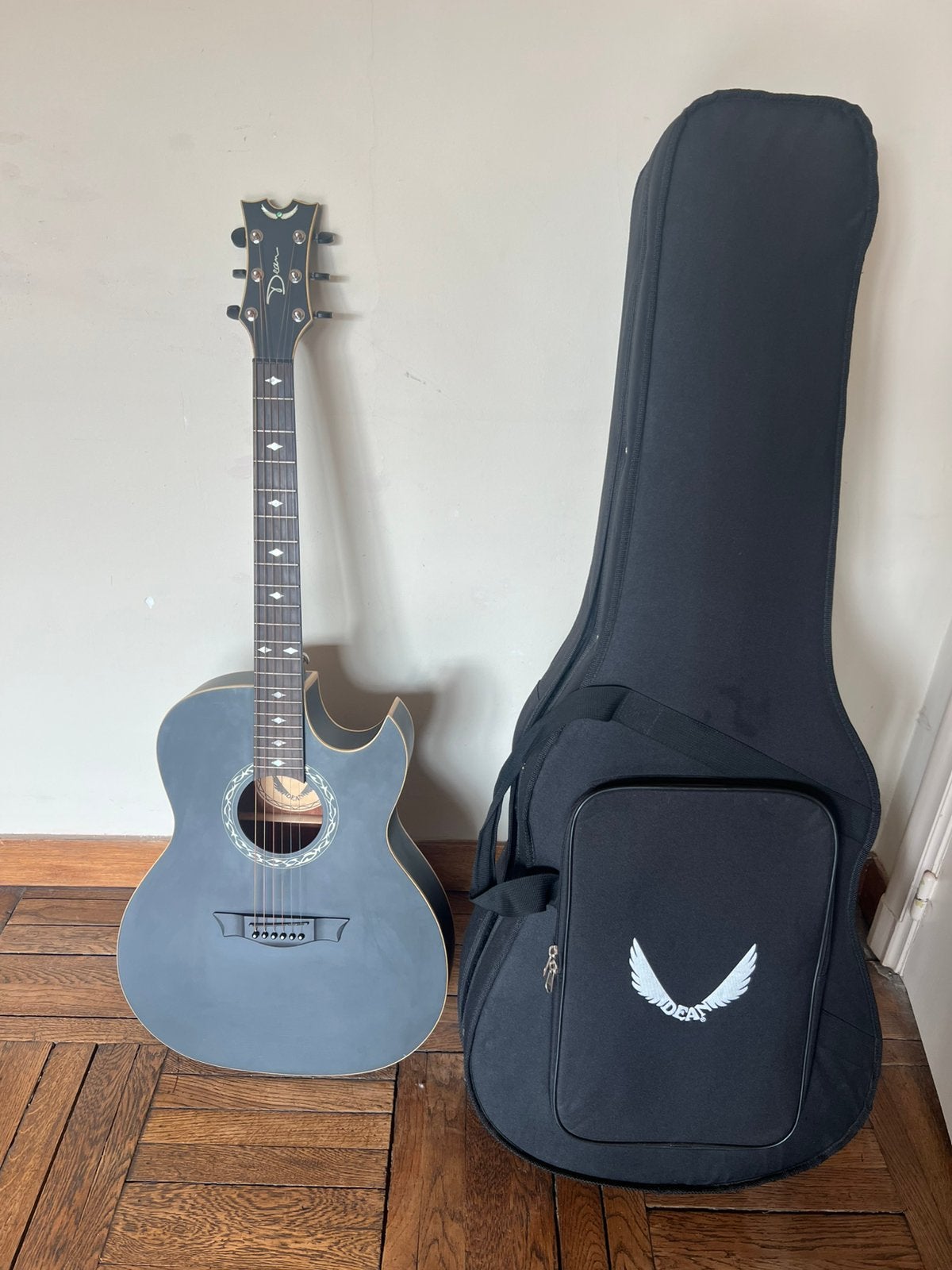 guitare electroacoustique DEAN noir satin, Musique & Instruments, Enlèvement, Comme neuf