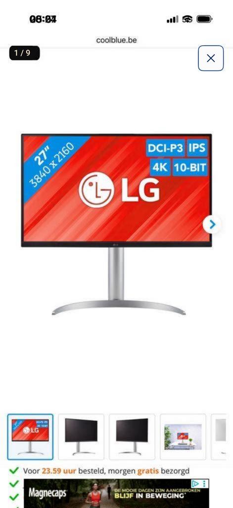 Écran LG ultra fin 27UQ850V, Enlèvement ou Envoi, Neuf, HD, Réglable en hauteur