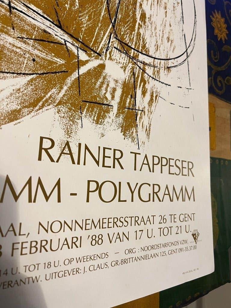 Vintage poster Rainer Tapesser, Monogramm -Polygramm 1988, Rechthoekig Staand, Deurposter of groter, Ophalen of Verzenden, Zo goed als nieuw