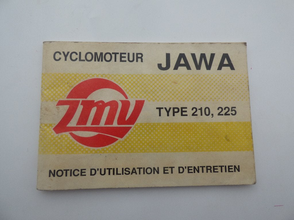 MANUEL D'UTILISATION DU JAWA TYPE 210/225, Vélos & Vélomoteurs, Enlèvement ou Envoi, Utilisé