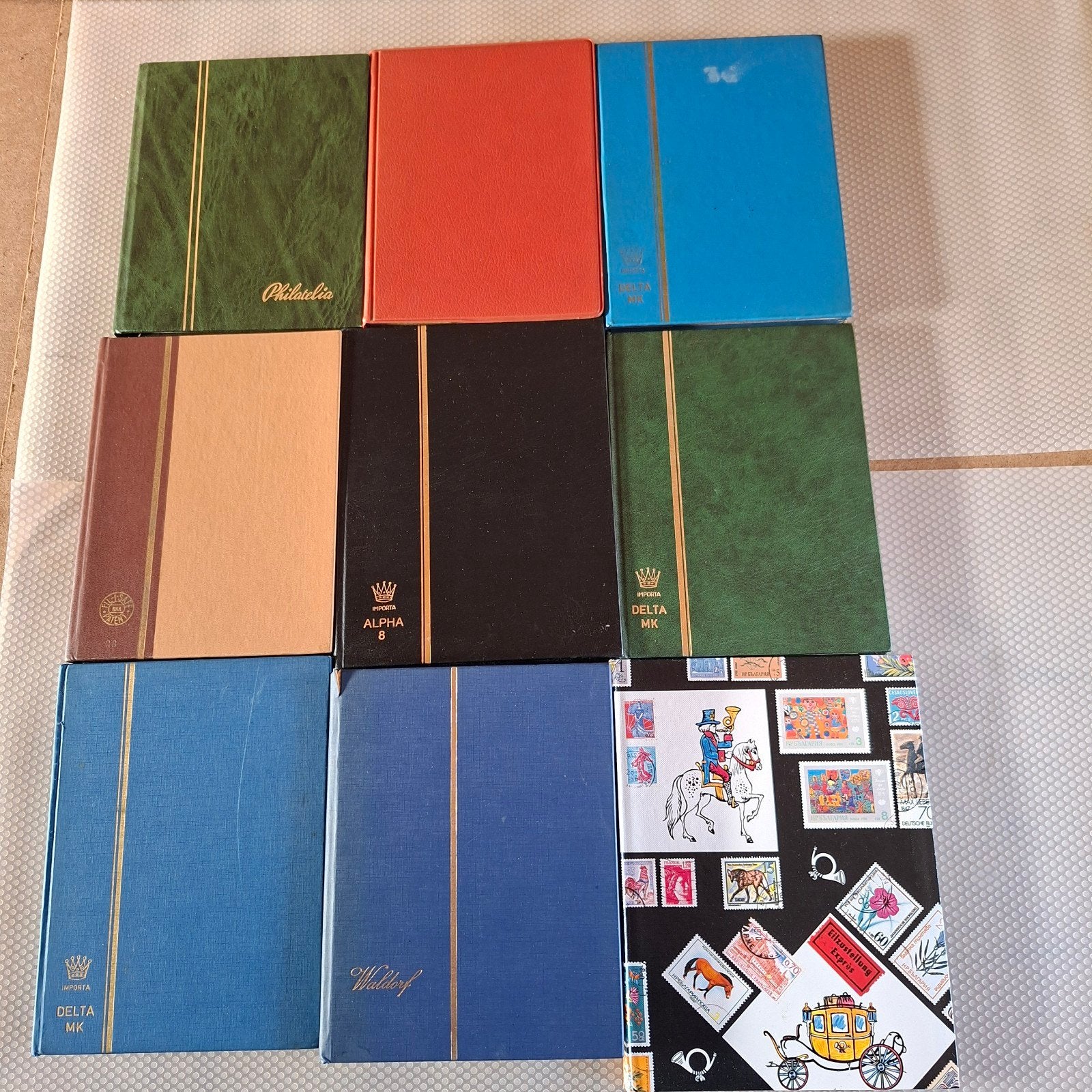 Lot de 9 petits albums de timbres/albums de stock — Wereldwi, Timbres & Monnaies, Enlèvement ou Envoi