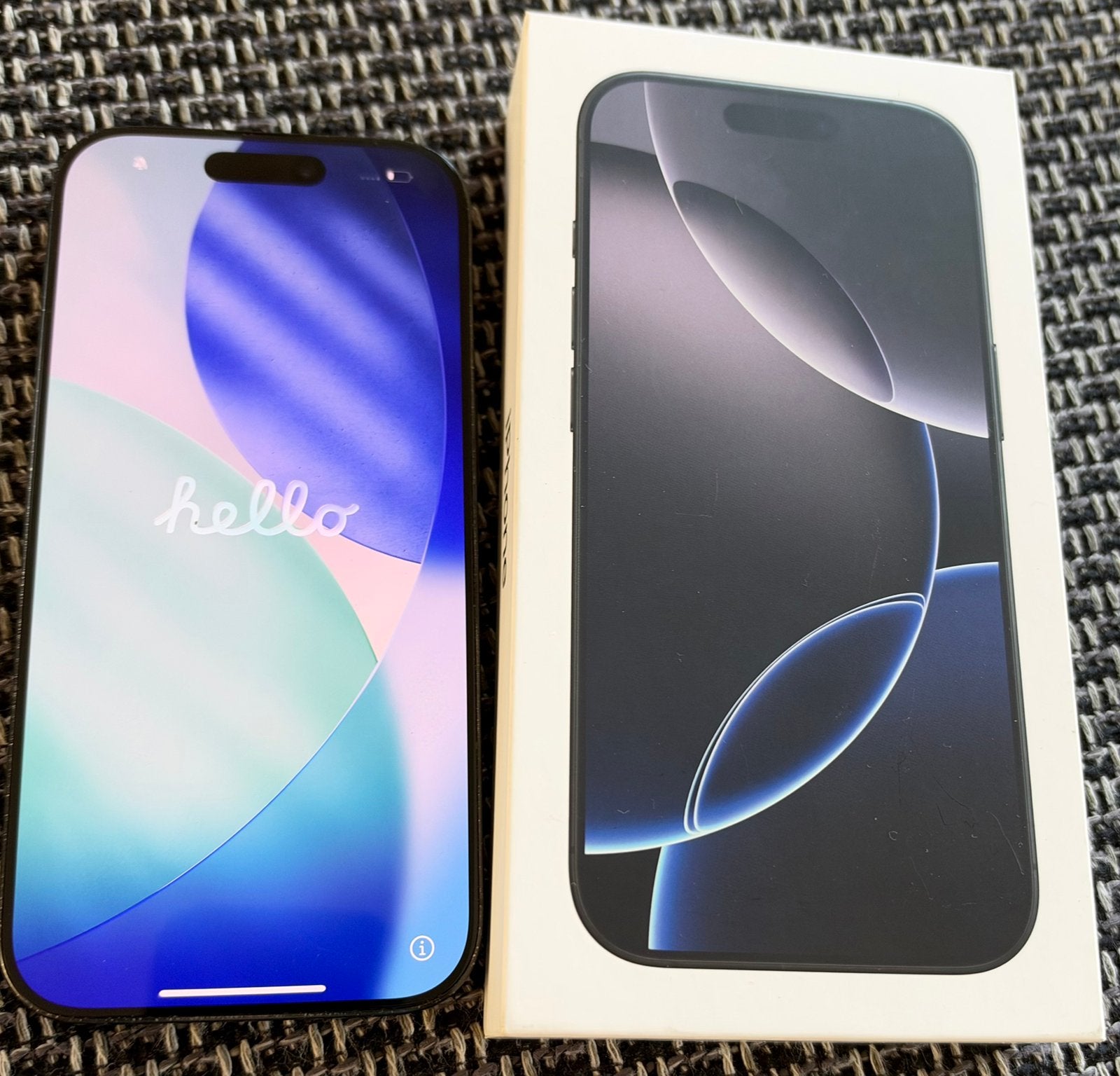 Iphone 16Pro 128GB Black in prima staat., Telecommunicatie, 128 GB, 89 %, Zwart, Zo goed als nieuw