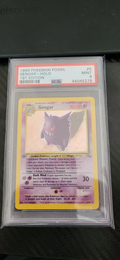 Gengar Fossil Holo 1st edition, Hobby & Loisirs créatifs, Enlèvement, Comme neuf, Cartes en vrac, Foil