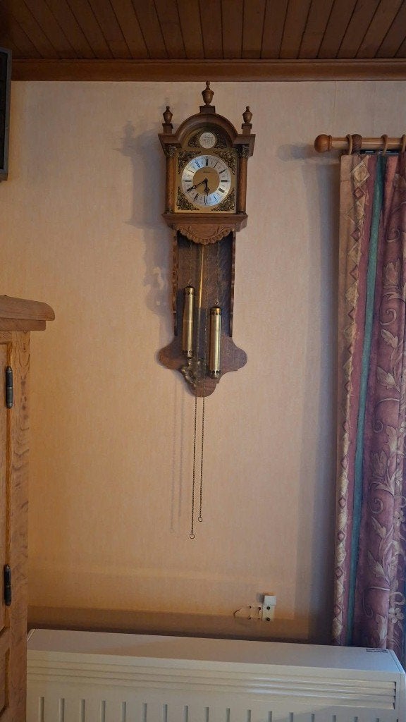 horloge mural, Vintage, Enlèvement, Avec poids, Horloge murale