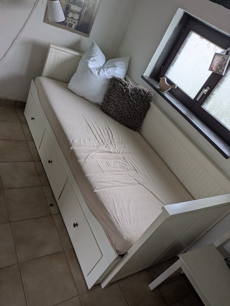 Uitschuifbaar bed/zetel IKEA, Queen size, Comme neuf, Enlèvement, 200 cm
