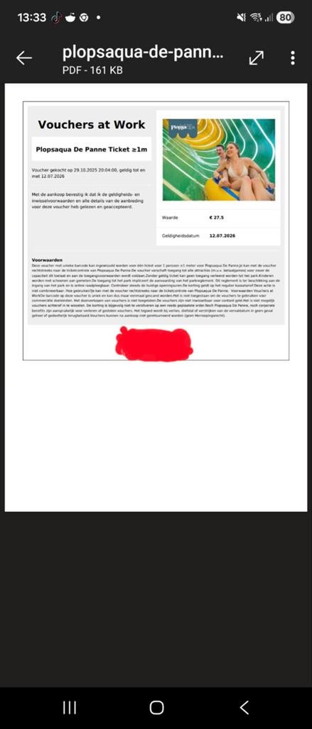 3 tickets Plopsa de panne, Tickets en Kaartjes
