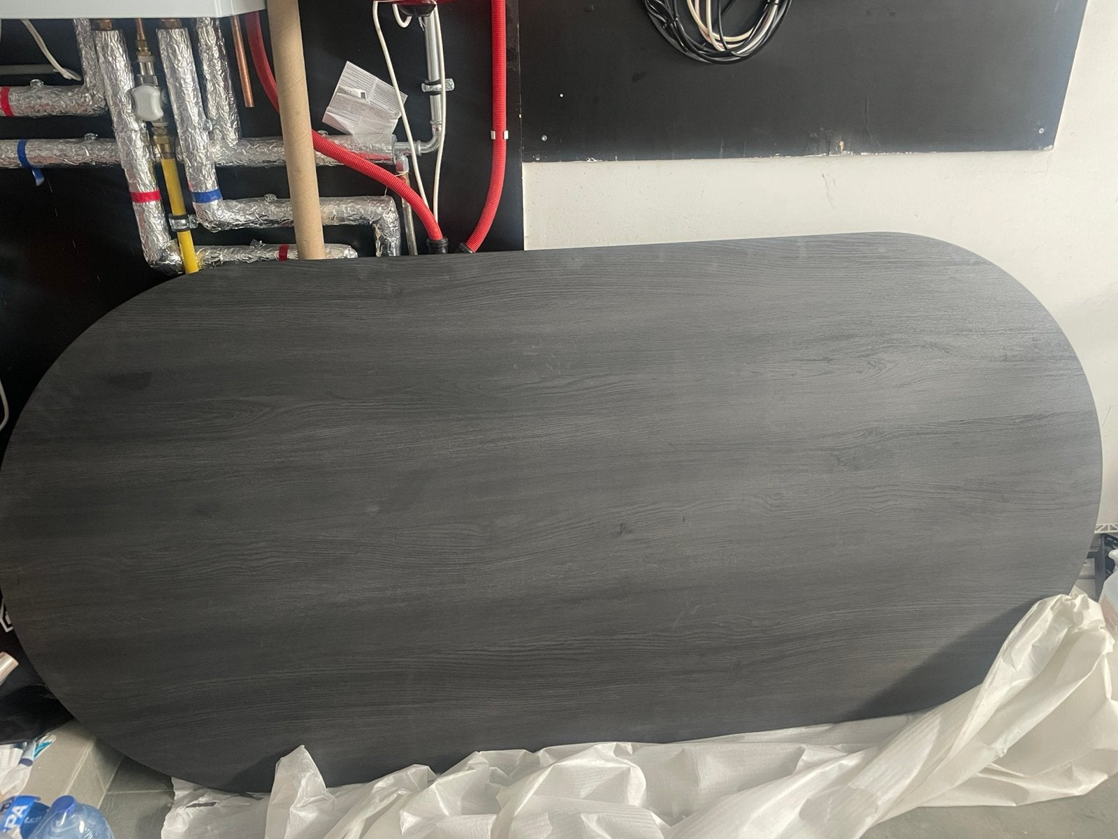 Nieuwe tafelblad zwart mat zonder poten 220x100x75, Huis en Inrichting, Tafels | Eettafels, Overige materialen, Vijf personen of meer