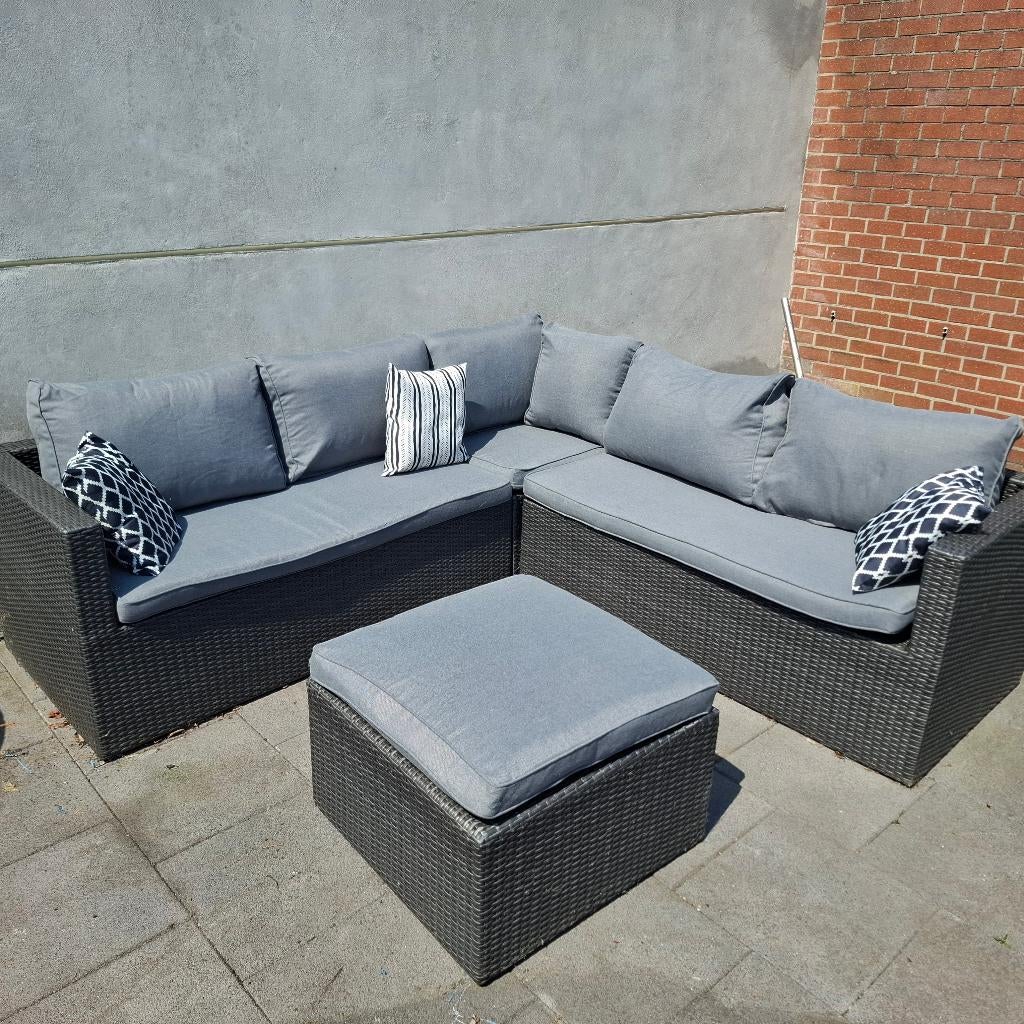 loungeset, Ophalen, 5 zitplaatsen, Kunststof, Gebruikt