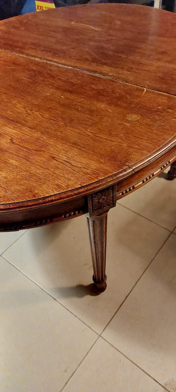 Table à manger extensible en bois de style Louis XVI, Antiquités & Art, Enlèvement