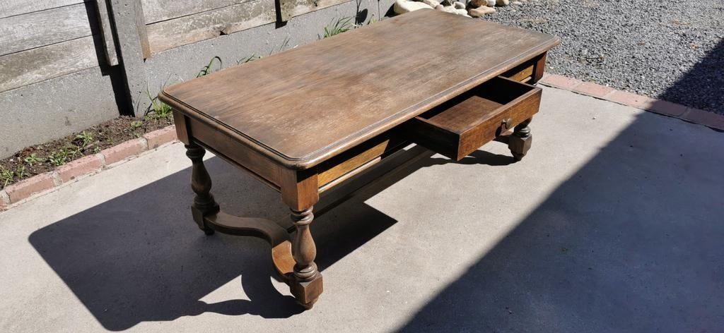 Eiken salontafel met lade, Antiek en Kunst, Ophalen