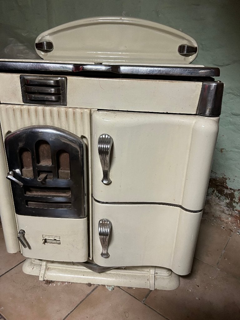 Poêle en fonte vintage bois et charbon, Maison & Meubles, Poêles, Enlèvement, Utilisé, Bois, Autoportant