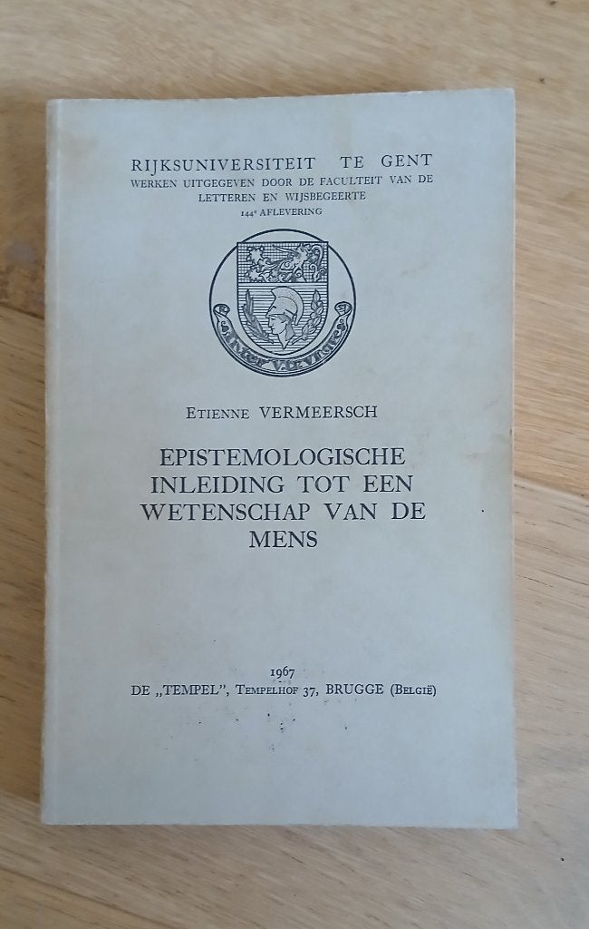 Filosofie boek doctoraat Etienne Vermeersch nr 45/50, Livres, Philosophie, Enlèvement ou Envoi