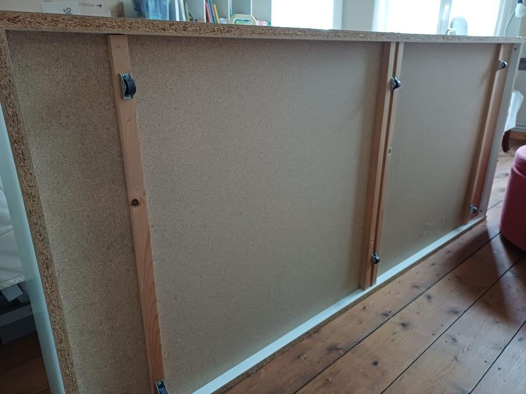 2 grote witte bedlades, Huis en Inrichting, Slaapkamer | Bedden, Ophalen, Gebruikt, Eenpersoons