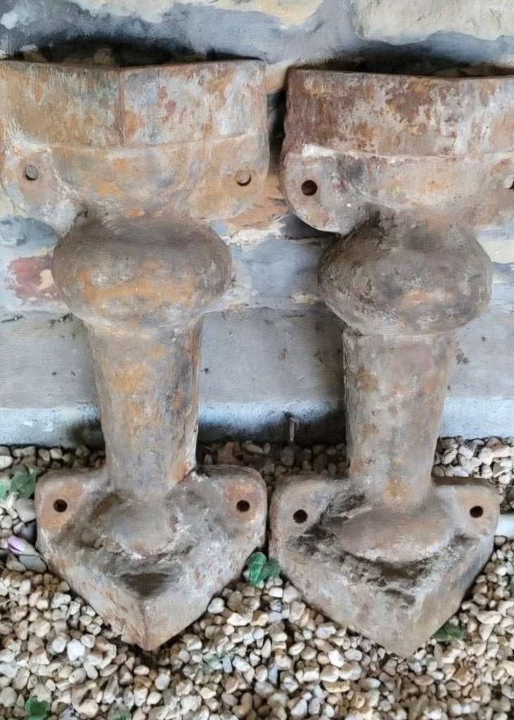 Antieke gietijzeren ornamenten, Ophalen, Koper