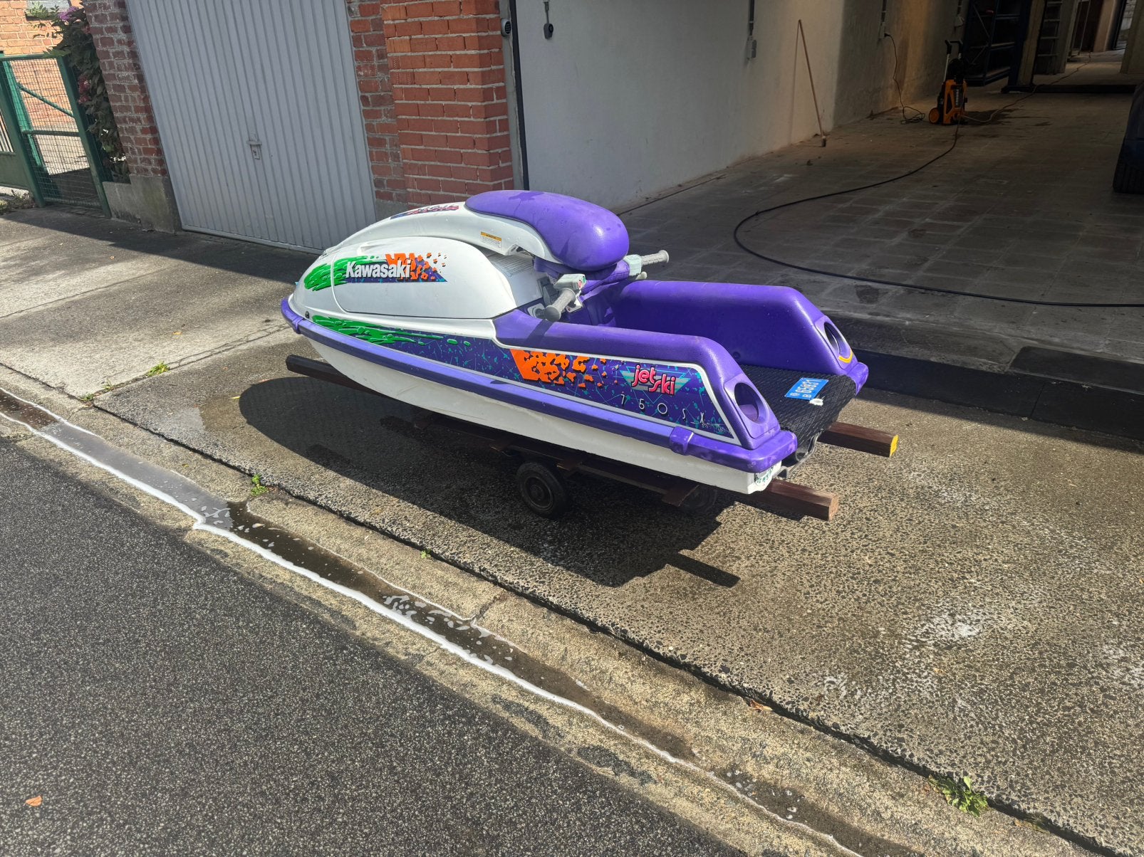 Jetski kawasaki 750SX, Ophalen