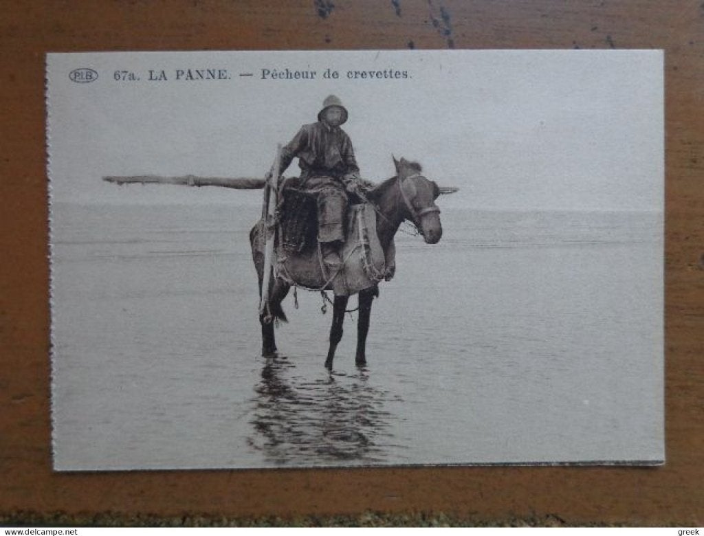 Postkaart De Panne, Garnaalvisser, Ophalen of Verzenden, Ongelopen, West-Vlaanderen