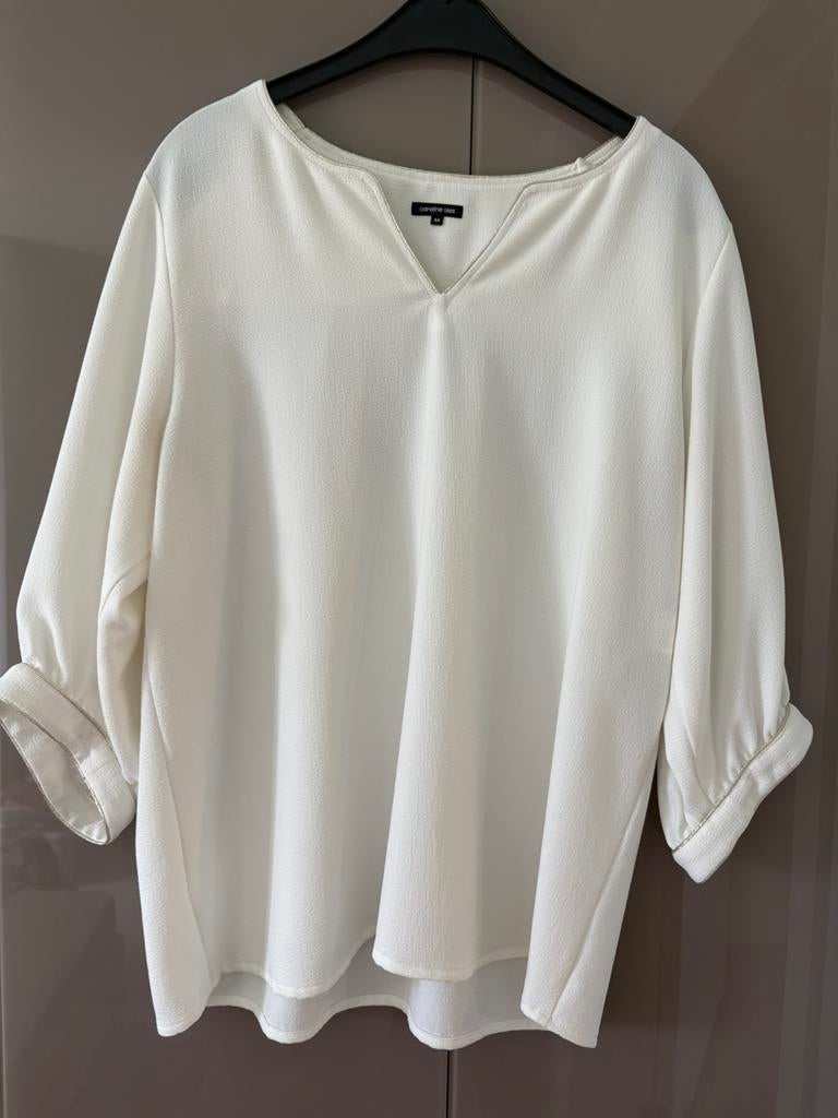 Caroline Biss tuniek, Ophalen of Verzenden, Zo goed als nieuw, Maat 42/44 (L), Wit
