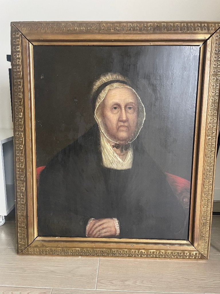 Olieverfschilderij Portret vrouw Engels, Antiquités & Art, Enlèvement