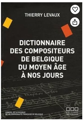 Woordenboek van Belgische componisten van de middeleeuwen to, Ophalen of Verzenden, Nieuw, COLLECTIF