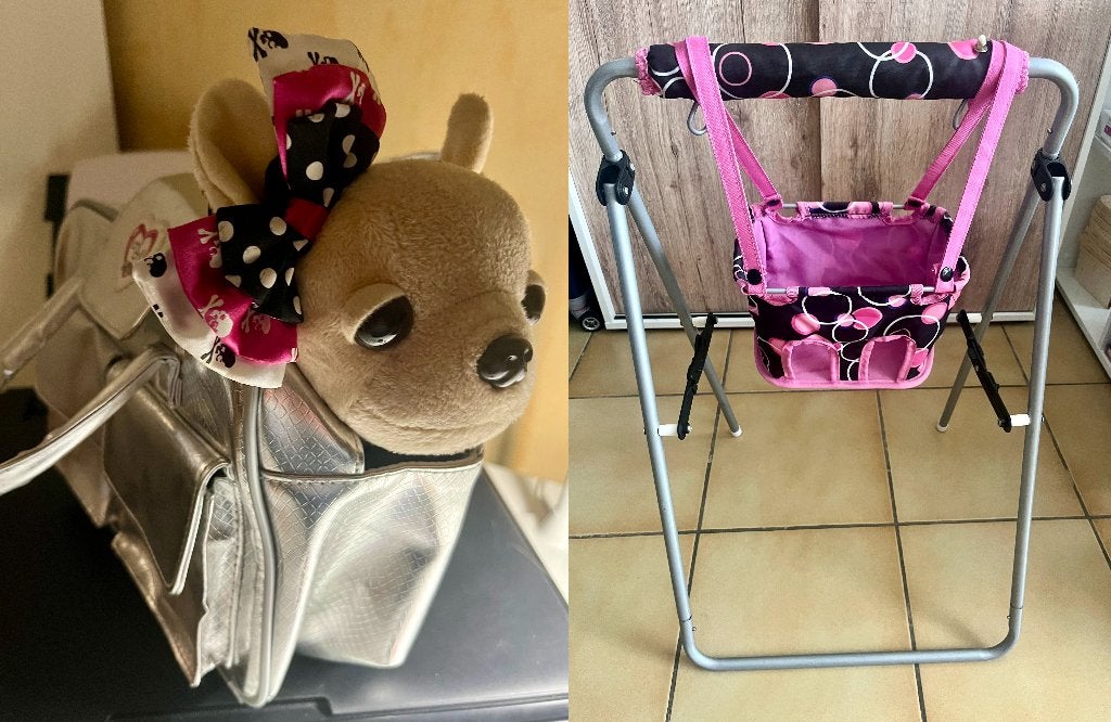 Schommel + handtas met hond, Ophalen, Gebruikt, Overige typen