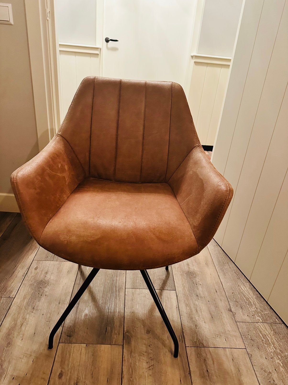 2x mooie bruine stoelen, zware horeca kwaliteit stof, Ophalen, Zo goed als nieuw, Stof, Twee