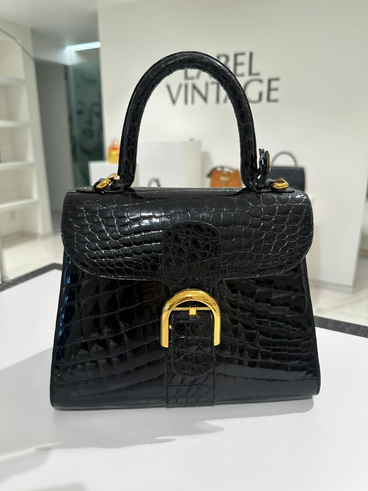 Delvaux Brillant PM Croco, Ophalen, Zo goed als nieuw