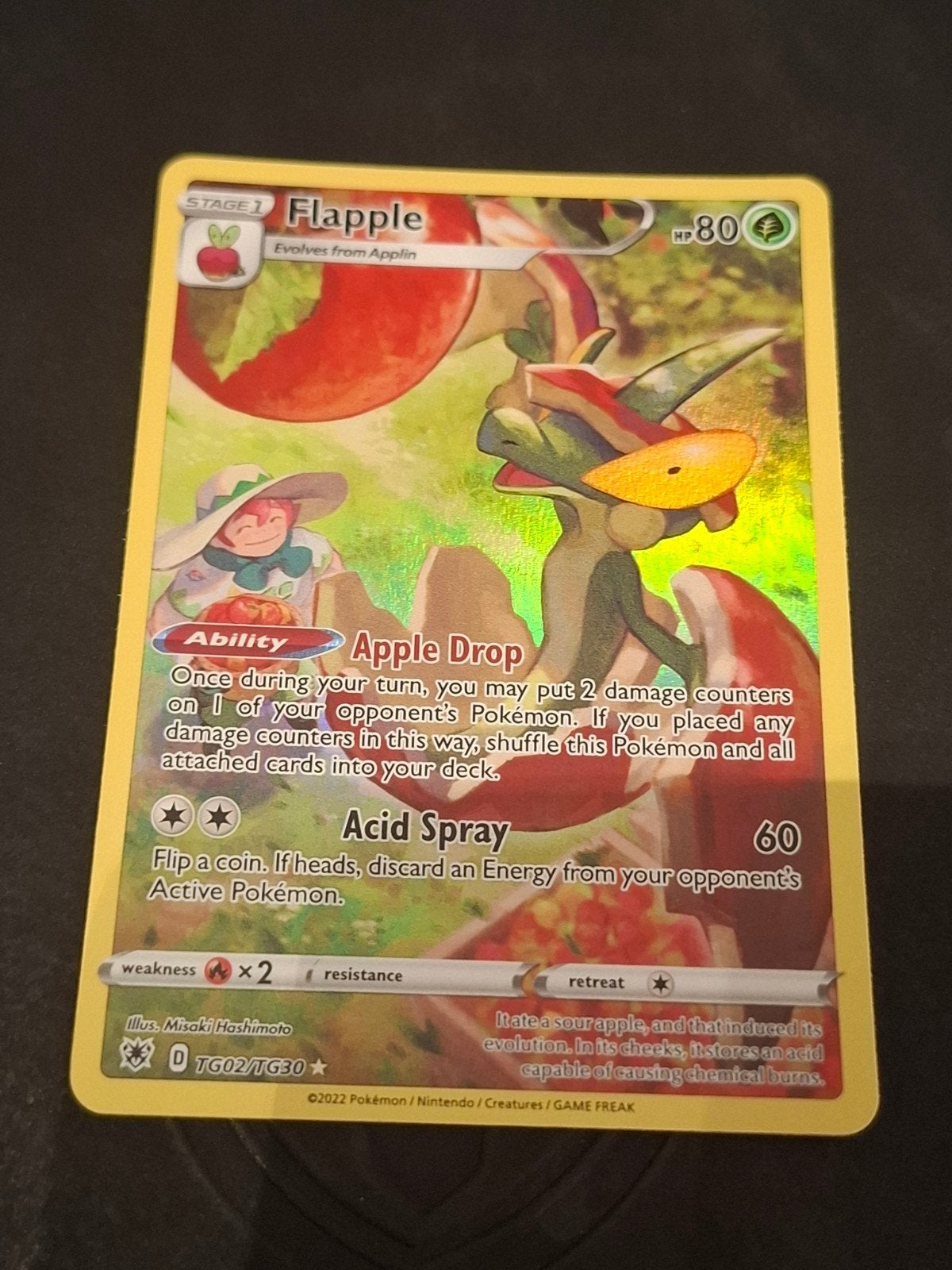 Pokémon Kaart - Flapple TG02/TG30 (Astral Radiance Trainer G, Ophalen of Verzenden