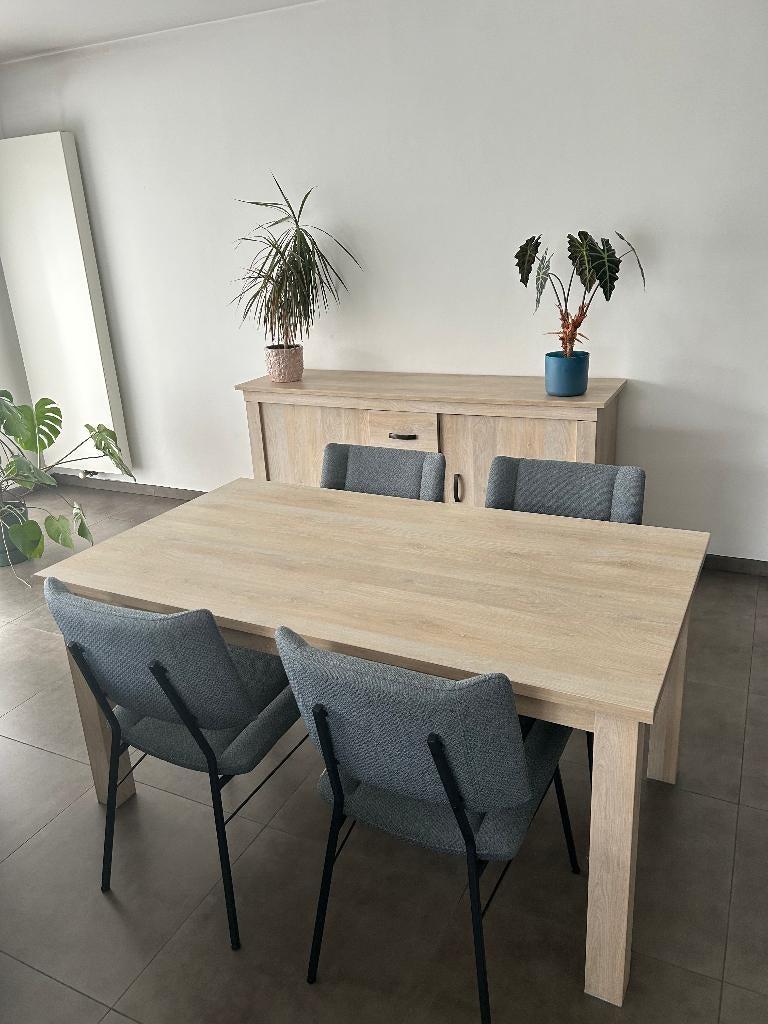 complete eetkamer, Huis en Inrichting, Ophalen, Gebruikt, Tijdloos, 4 tot 6 stoelen