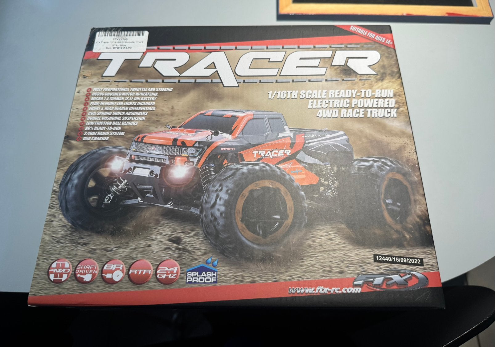 Auto Tracer electric powered 4WD race truck 1/16TH, Kinderen en Baby's, Speelgoed | Duplo en Lego, Ophalen, Zo goed als nieuw