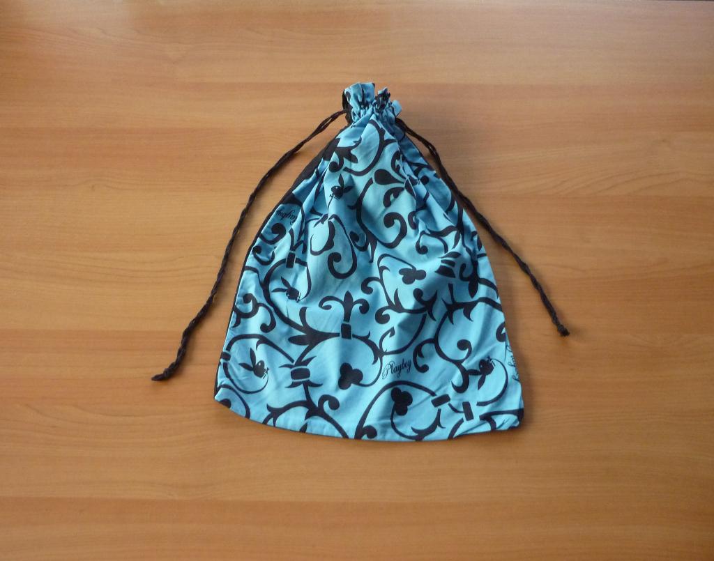 Blauw zwarte katoenen Playboy reiszak opbergzak opberghoes, Enlèvement ou Envoi, Bleu