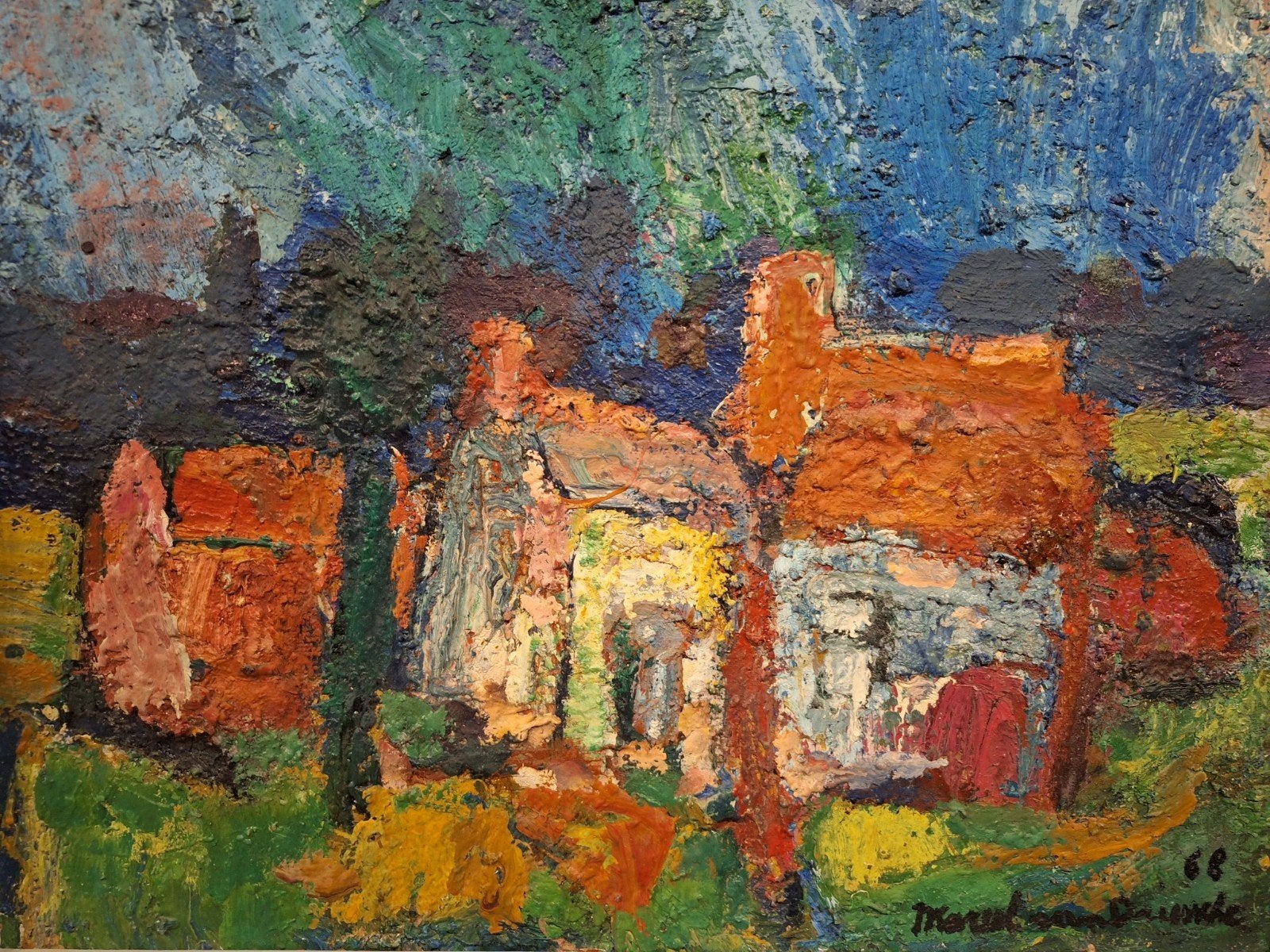 Schilderij Marcel Van Driessche uit 1968 - uitmuntende staat, Ophalen of Verzenden