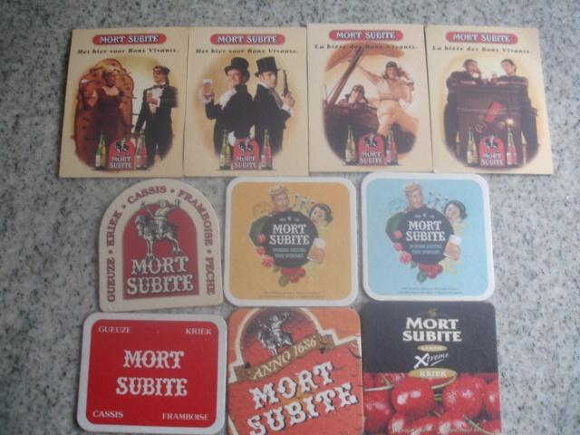 10 verschillende bierviltjes van Mort Subite voor € 0,80, Enlèvement ou Envoi, Comme neuf, Sous-bock, Autres marques