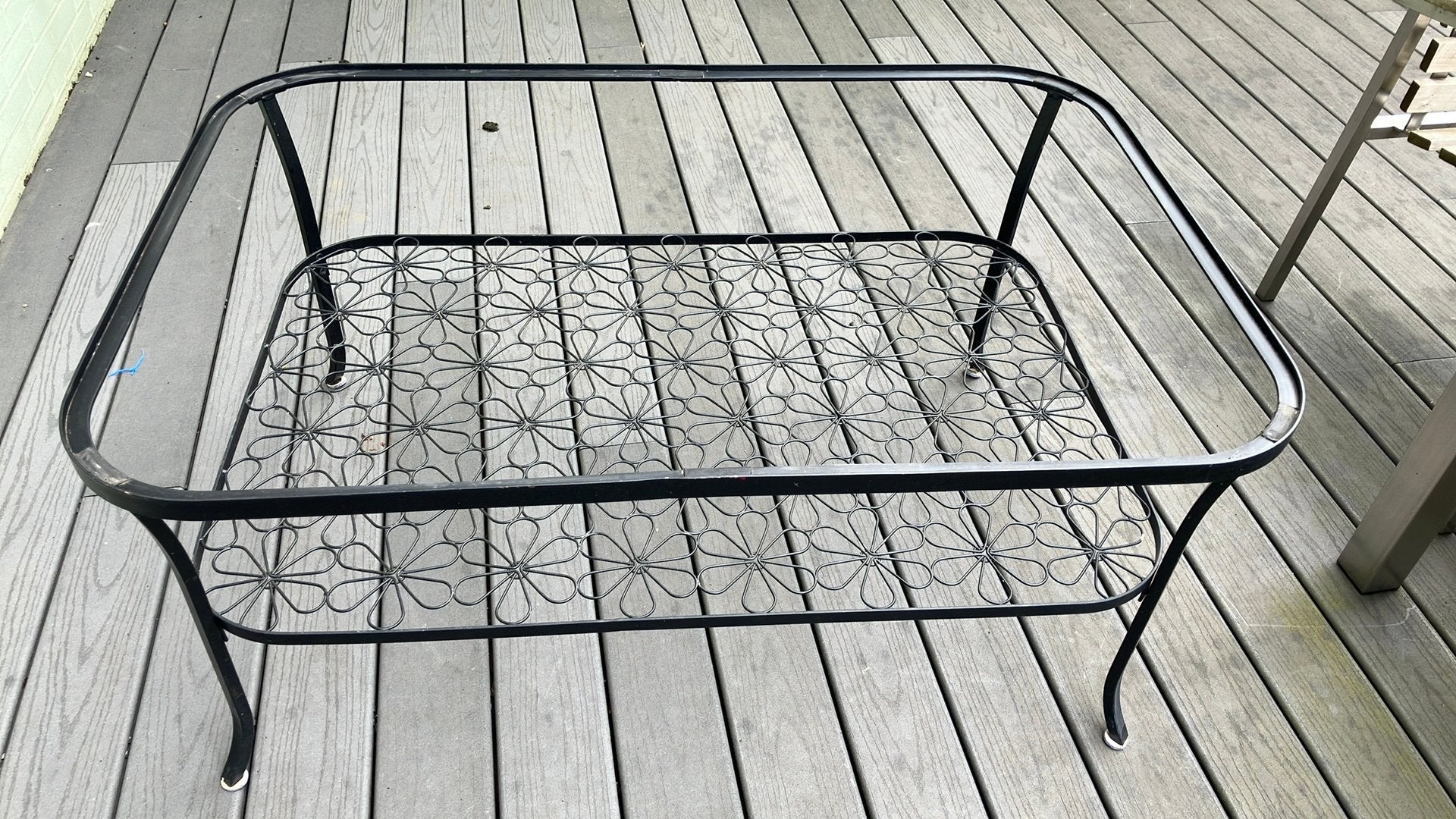 Salontafel metaal en glas, Ophalen, Gebruikt