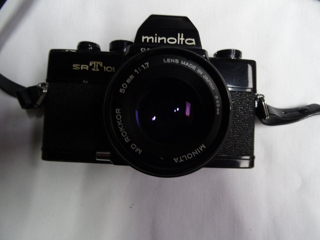 minolta srt 101+objectif, Enlèvement ou Envoi, Utilisé, Reflex miroir, Minolta