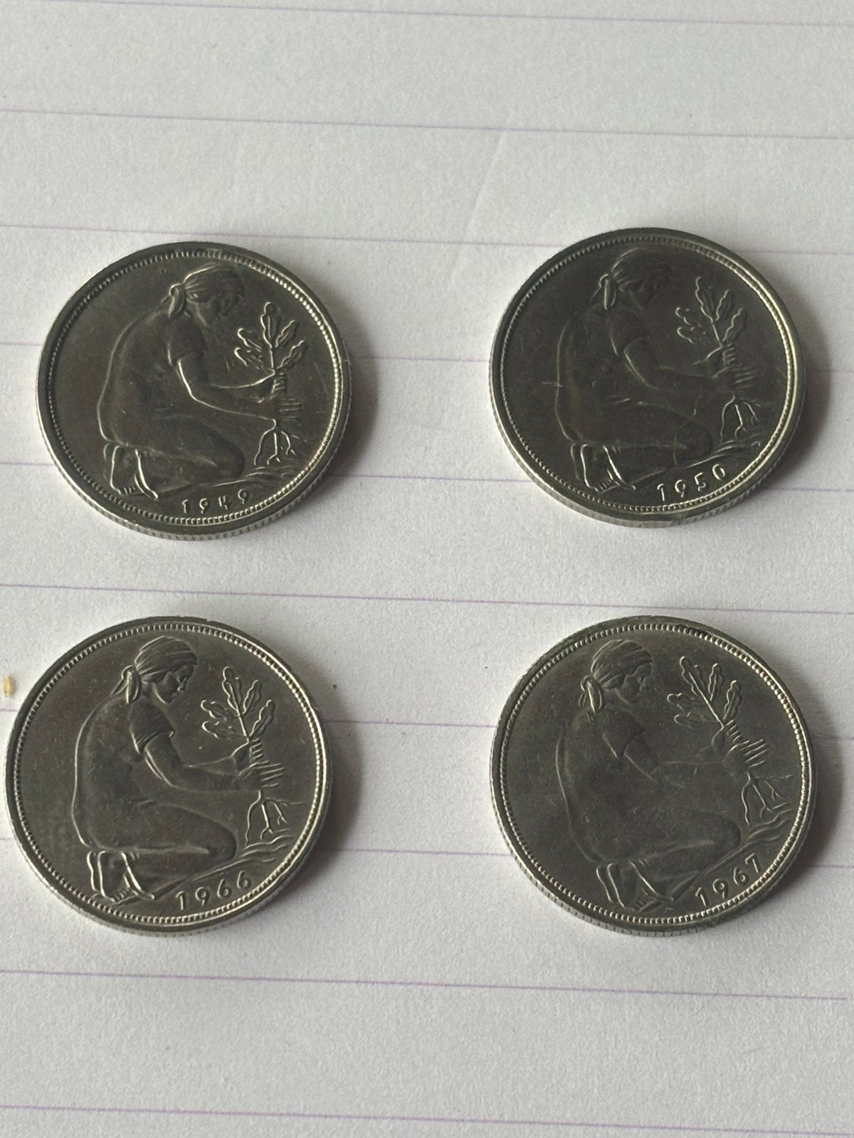 4 pièces (50 Pfennig), Enlèvement ou Envoi