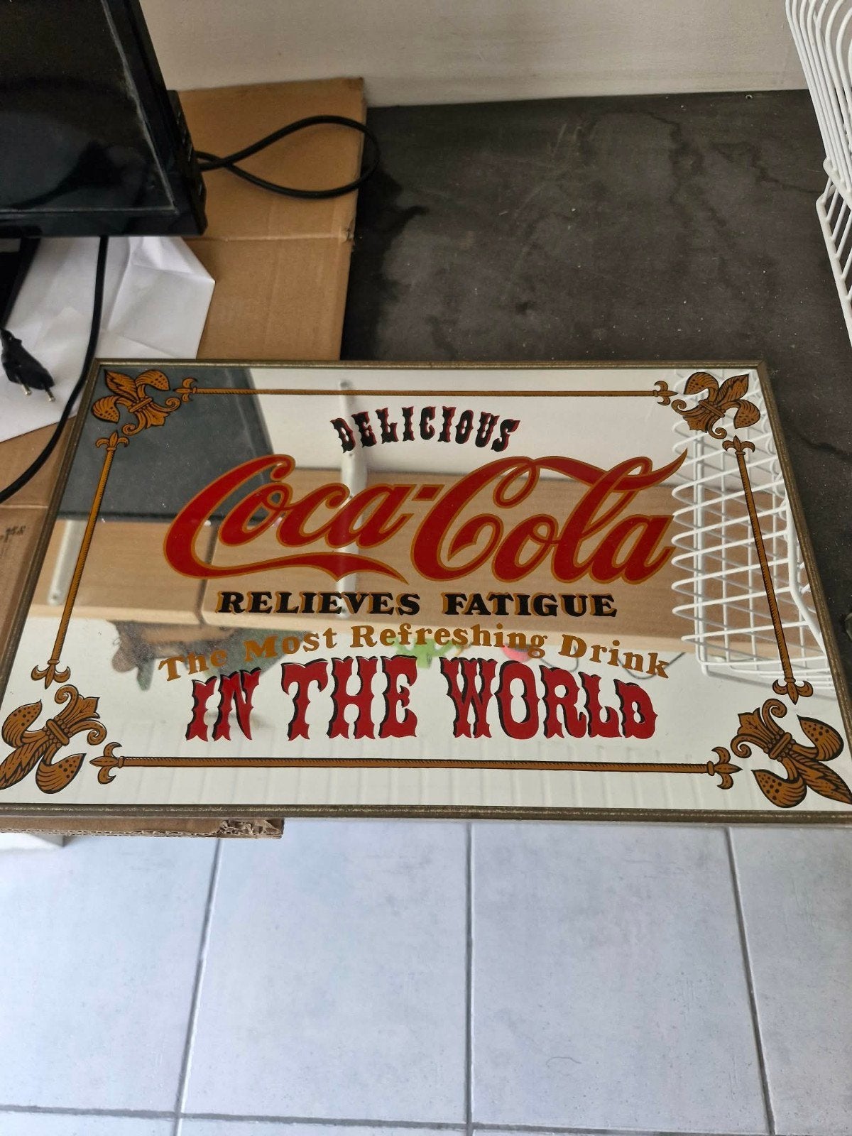 Miroir Coca-Cola 45*30, Collections, Marques & Objets publicitaires, Enlèvement