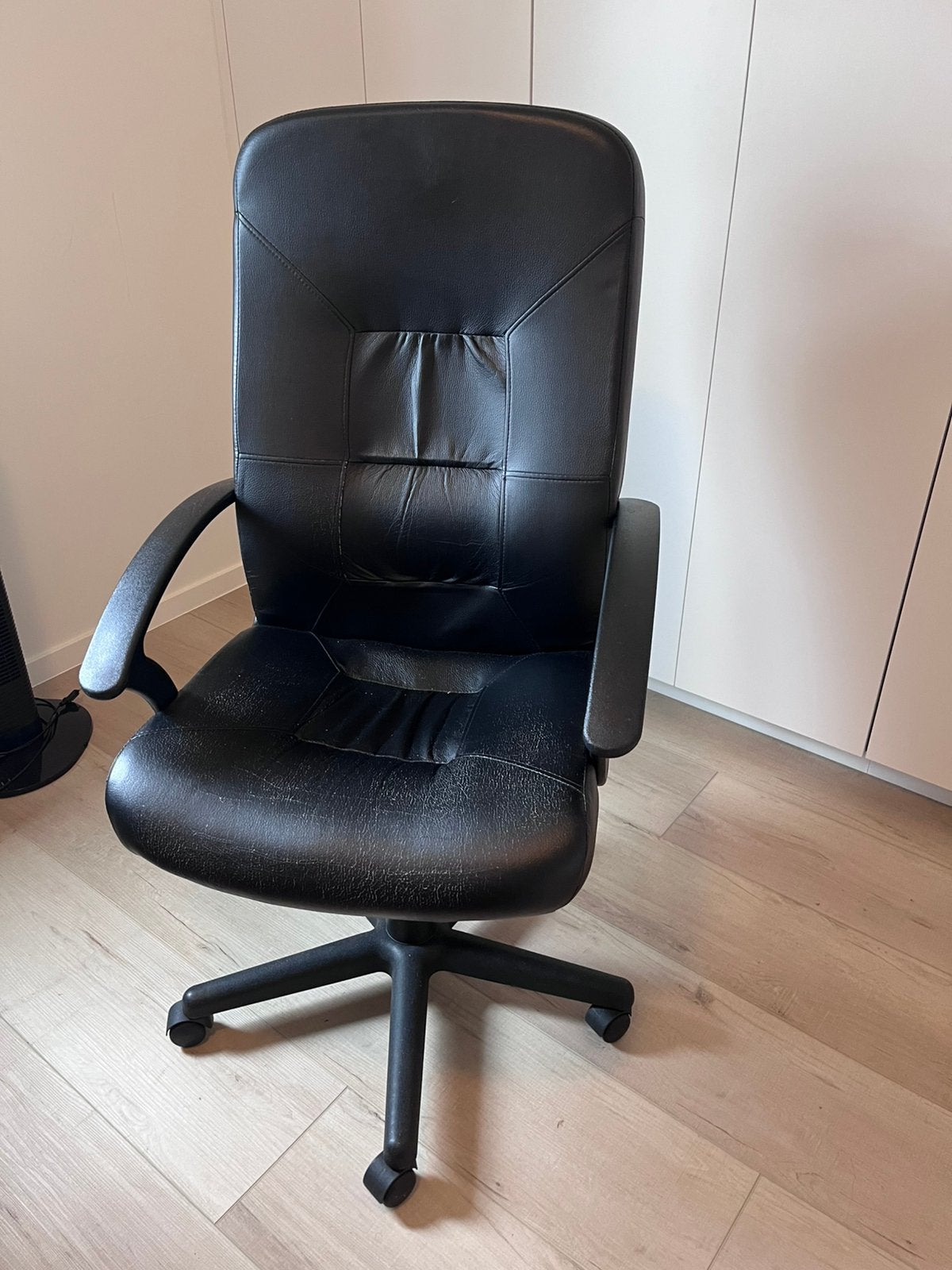 Bureaustoel met hoge leuning, Ophalen, Gebruikt, Zwart, Bureaustoel
