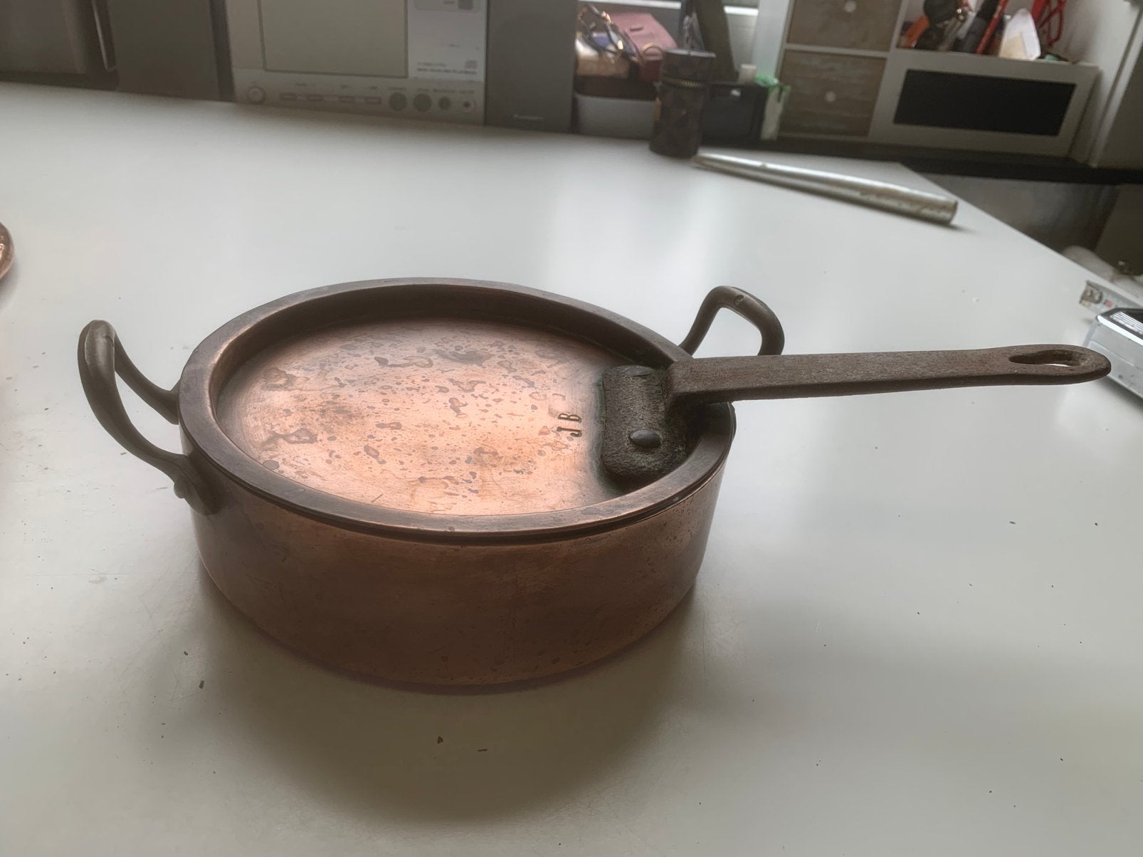 Koperen braadpan, Ophalen, Gebruikt, Koper, Kookpan
