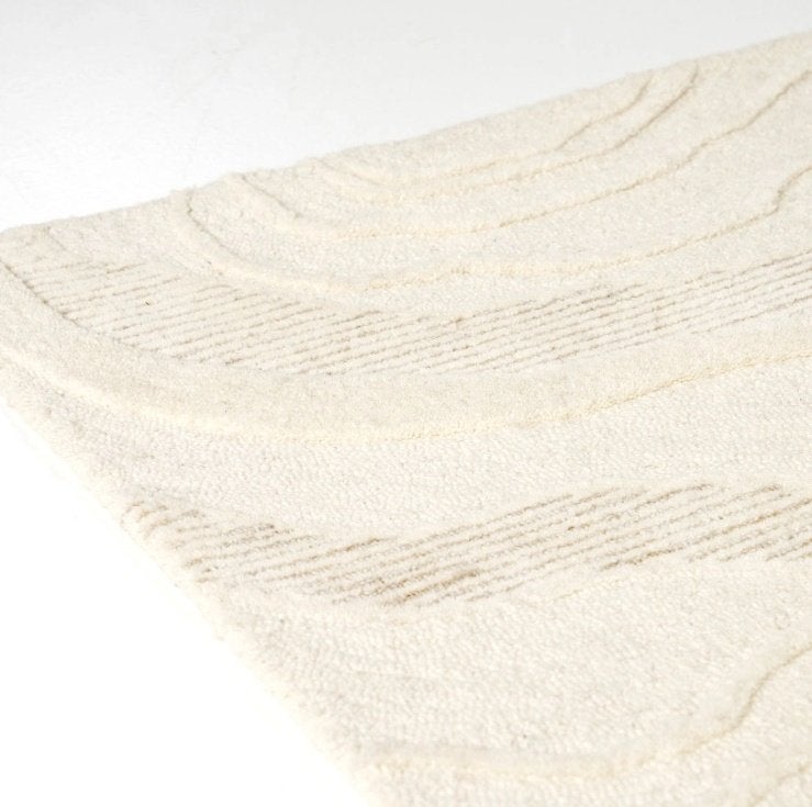 Nouveau tapis By-Boo WOOL, 190 x 290 cm, blanc cassé, Neuf, Beige, Moderne, Enlèvement