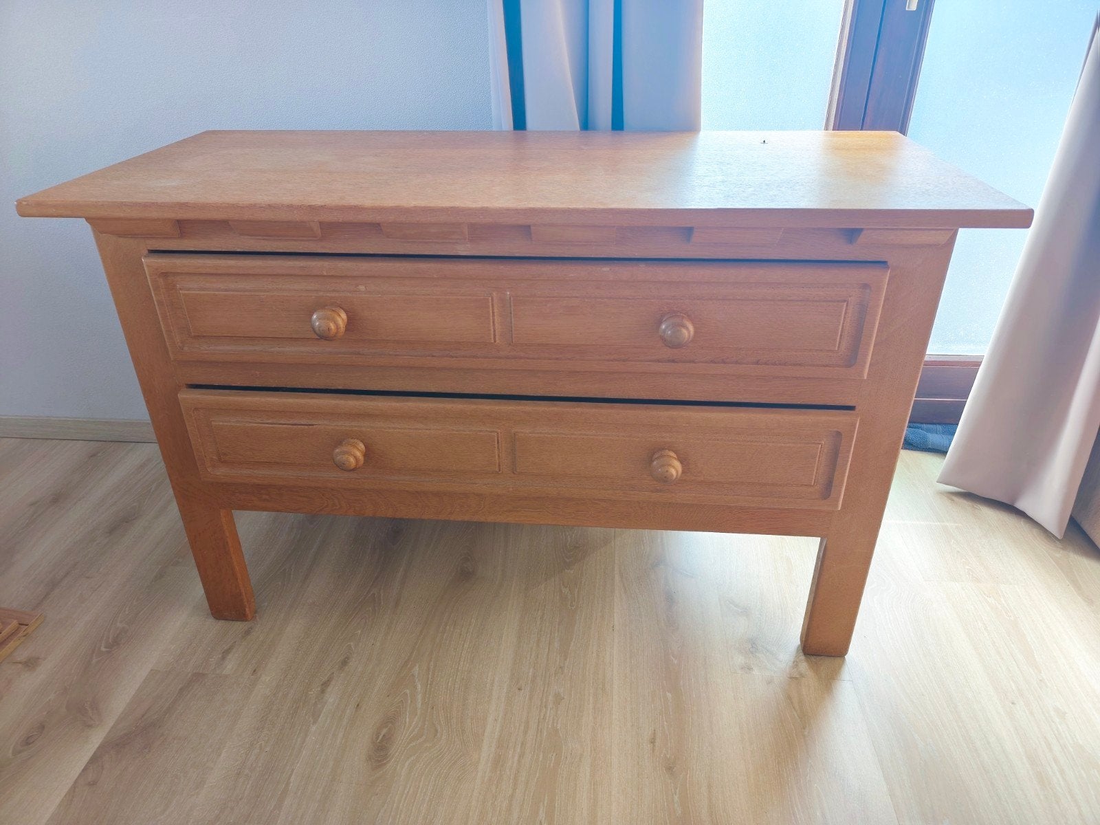 dressoir kast slaapkamer + bijhorende nacht tafeltjes, Ophalen, Gebruikt, 1 of 2 laden, Eikenhout