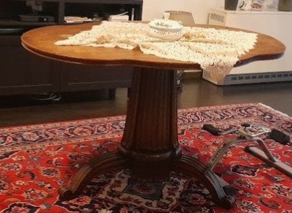 Klassieke Zuiltafel / Kolomtafel – Biedermeier Stij, Ophalen
