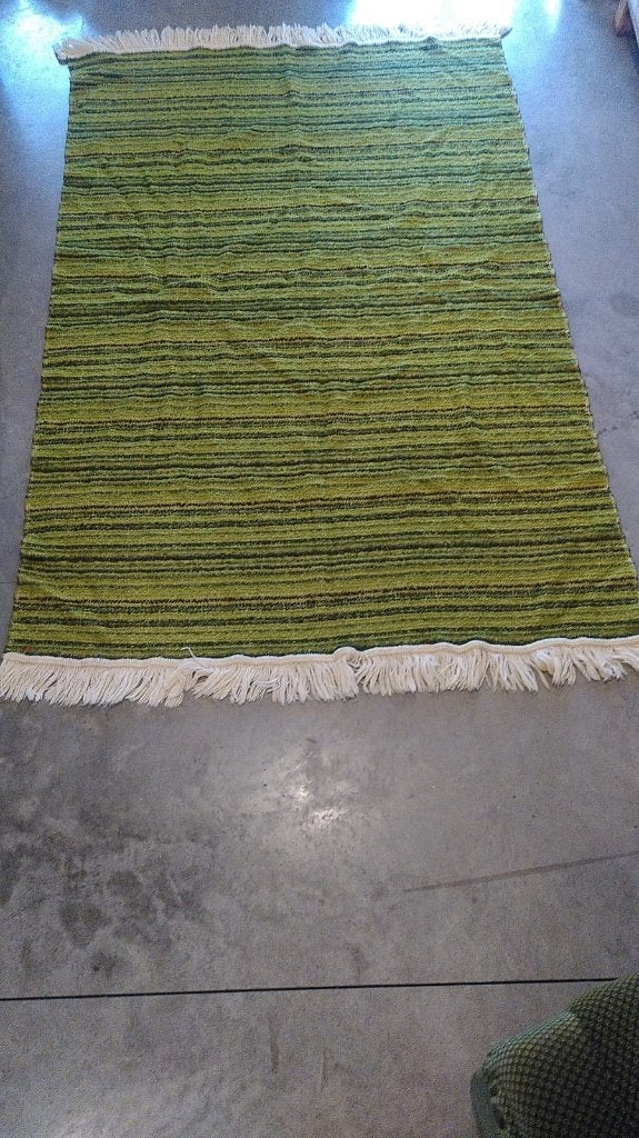 Groen vintage tapijt, Maison & Meubles, Ameublement | Tapis & Moquettes, 150 à 200 cm, Comme neuf, 100 à 150 cm, Rectangulaire