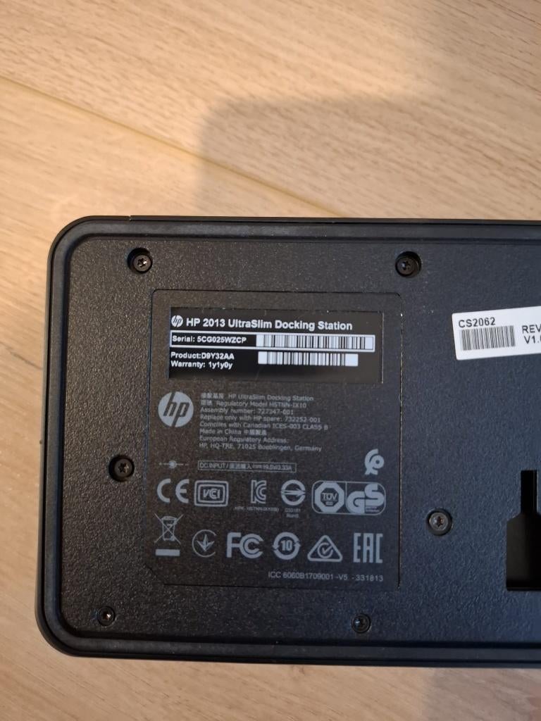 HP 2013 UltraSlim Docking Station, Hp, Comme neuf, Enlèvement, Station d'accueil