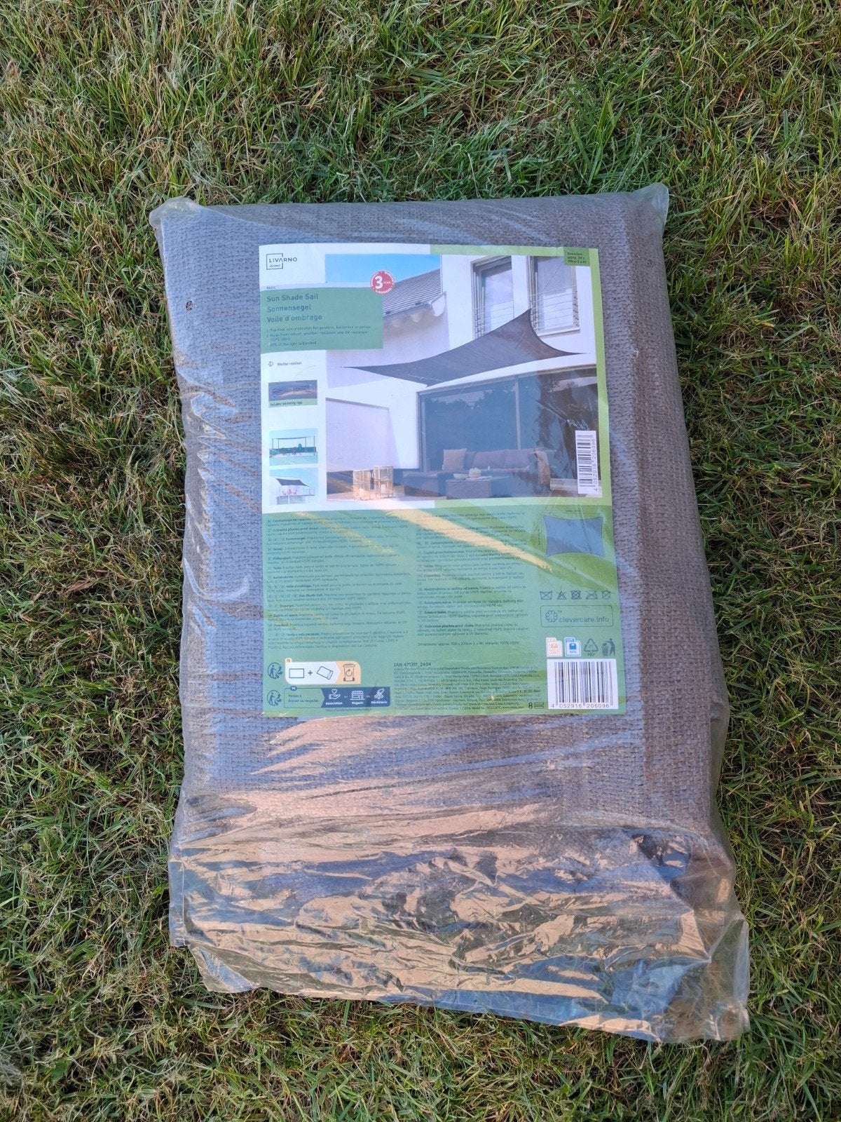 Schaduwdoek Rechthoek (3x2m), Tuin en Terras, Schaduwdoeken, Ophalen, Zo goed als nieuw