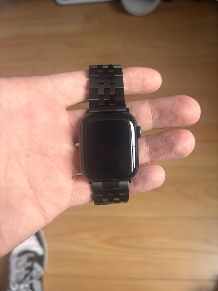 Apple watch series 7 41mm black, Handtassen en Accessoires, Smartwatches, Ophalen, Gebruikt, Zwart, IOS