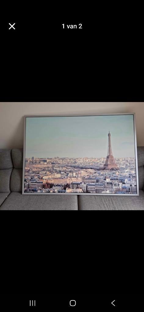 Kader foto parijs, Huis en Inrichting, Ophalen, 125 cm of meer, Zo goed als nieuw, Schilderij