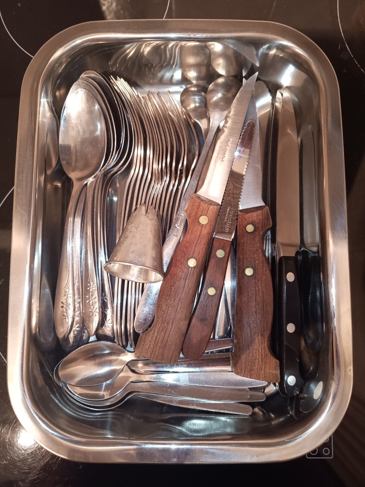 Toutes sortes d'ustensiles de cuisine, de couteaux, de casse, Enlèvement ou Envoi, Utilisé, Verre