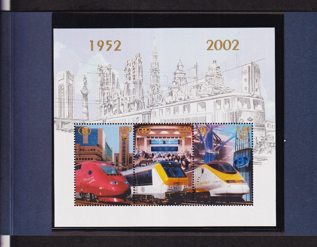 Belgique Vignettes chemins de fer 2002 TRV-BL4, Neuf, Non oblitéré, Trains, Envoi
