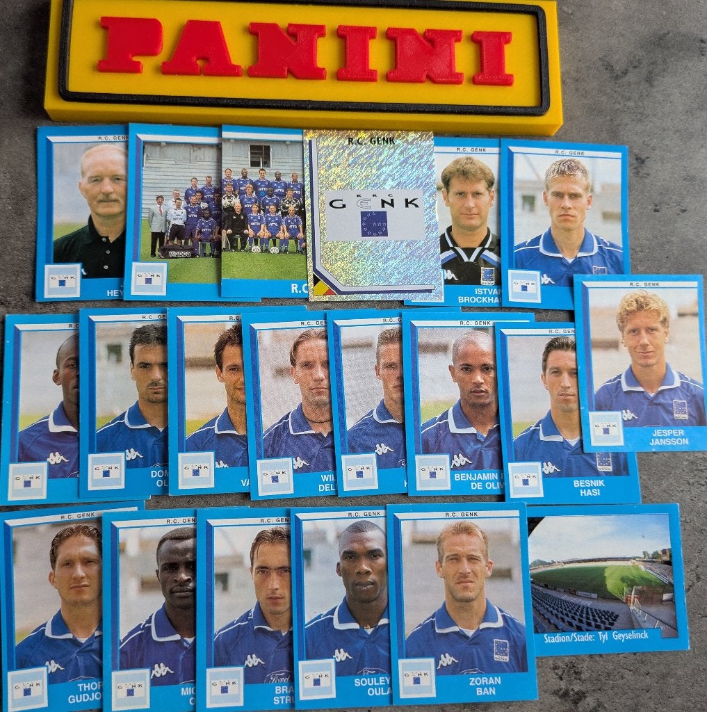 LOT DE 20 AUTOCOLLANTS PANINI FOOTBALL 2000 GENK RACING FOOT, Envoi, Neuf